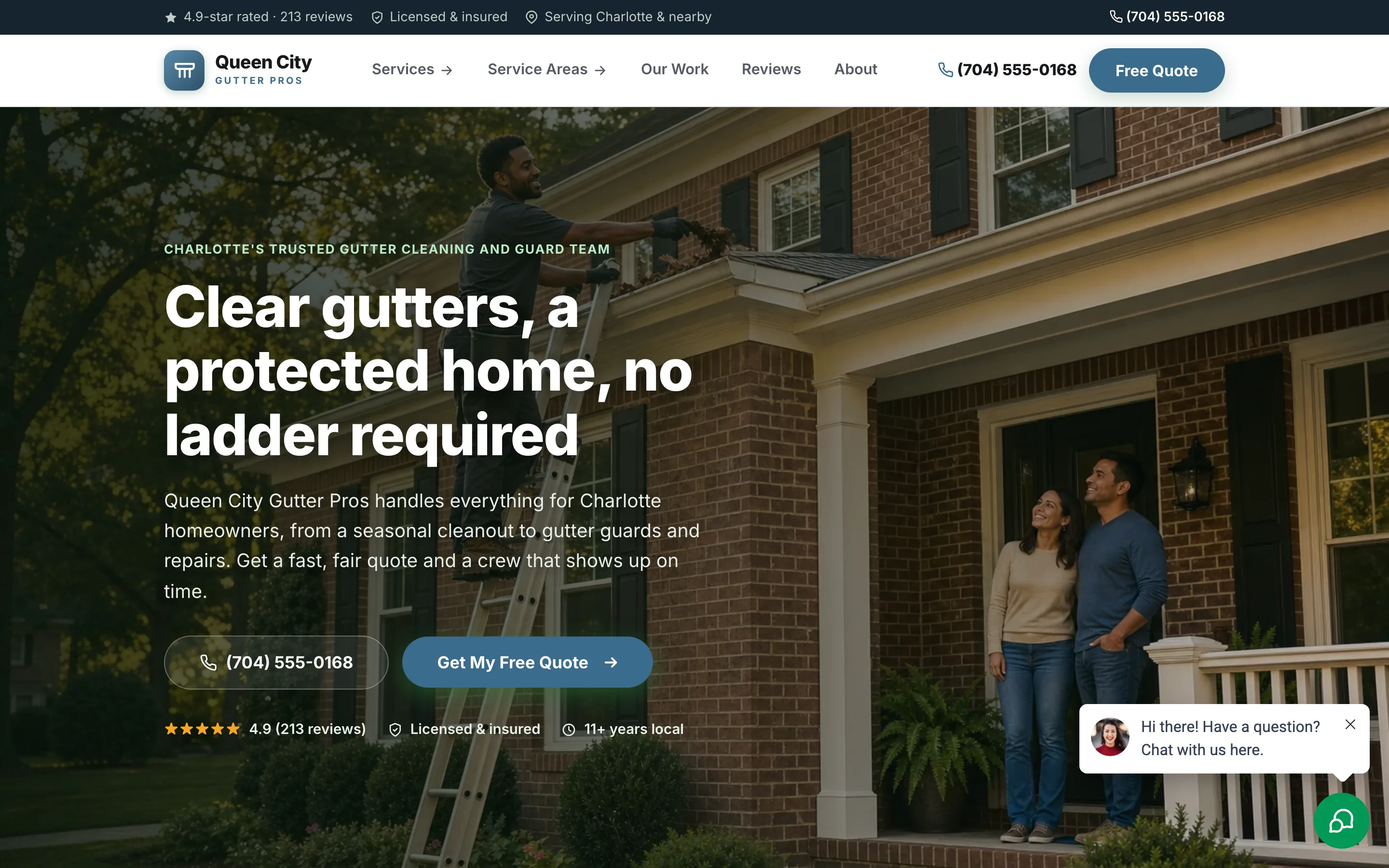 Gutter cleaning demo website build