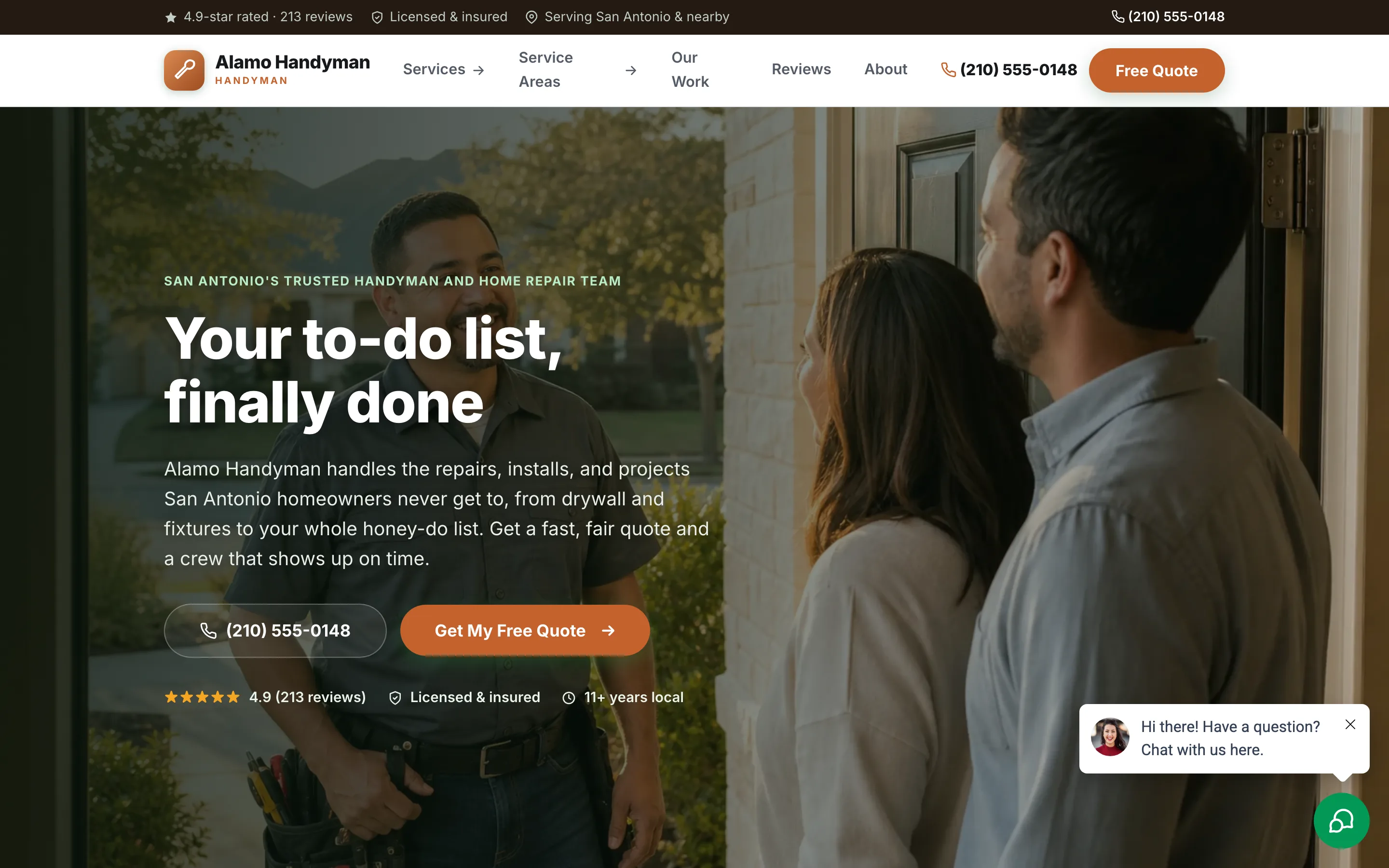 Handyman demo website build